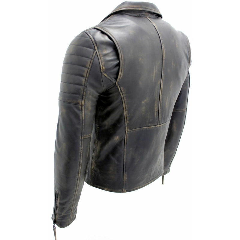 brown leather jacket with hollywood vibe - naturally aged look