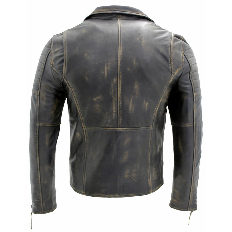 brown leather jacket with hollywood vibe - naturally aged look